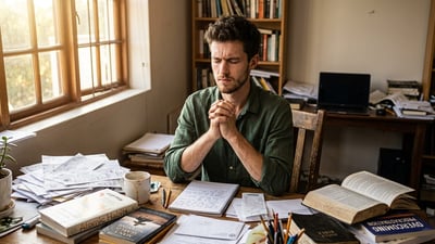 Oração por foco, quebra da procrastinação e disciplina nos compromissos