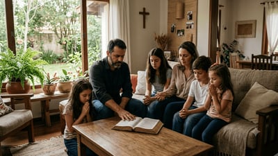 Oração por declaração de fé, governo de Deus no lar e dedicação da posteridade
