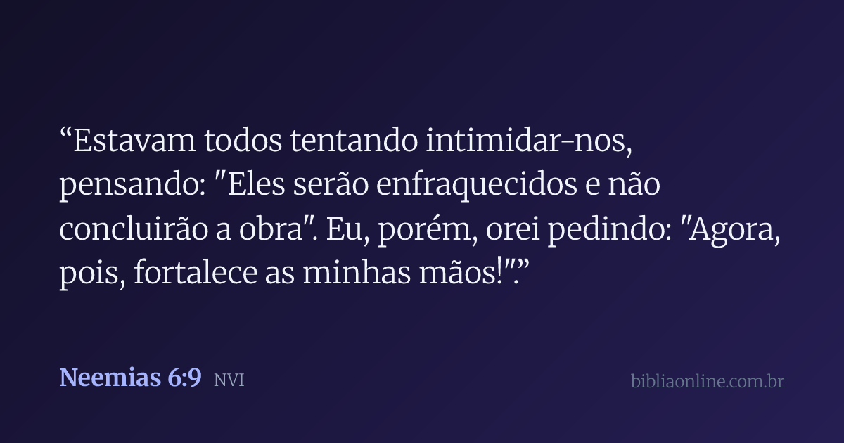 Neemias 6 | NVI | Bíblia Online