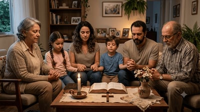 Oração por constância na oração, união espiritual e presença de Deus no lar