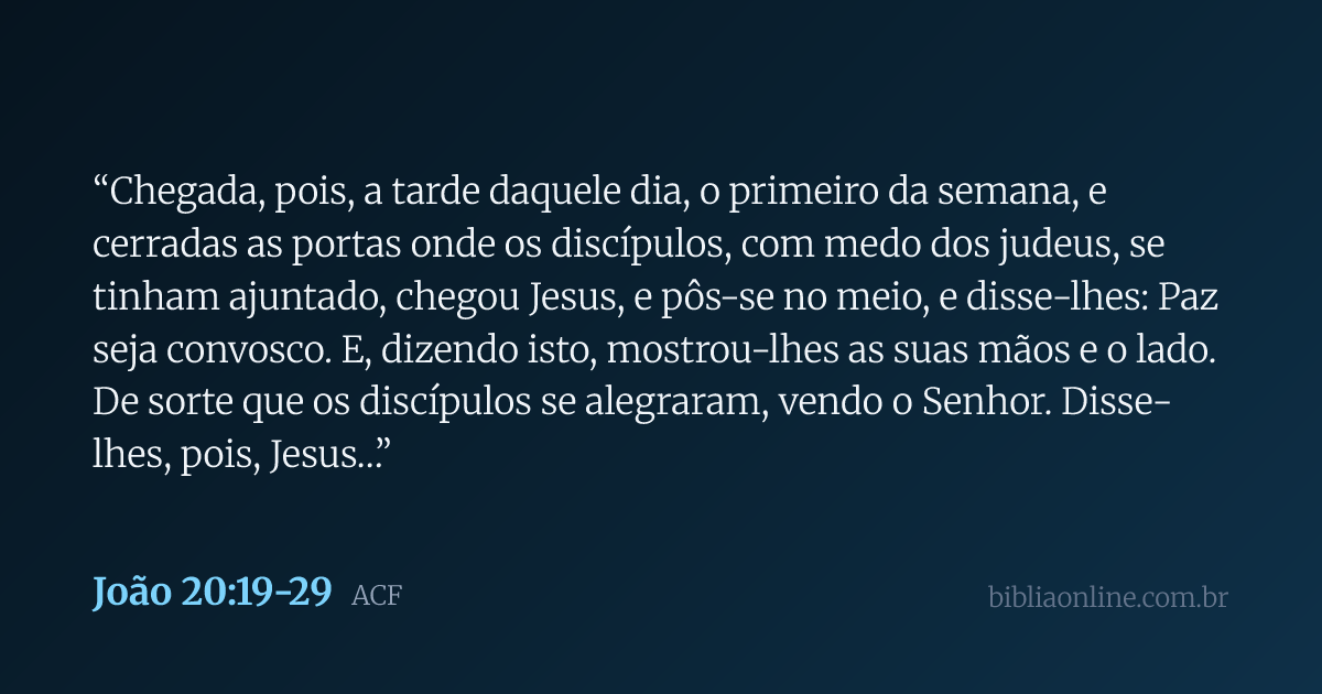 João 20:19-29 | ACF | Bíblia Online