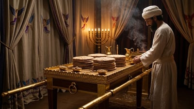 O que era a Mesa dos Pães da Proposição no santuário?