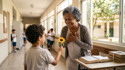 Oração por reconhecimento, bênção sobre a vida dos mestres e retribuição divina