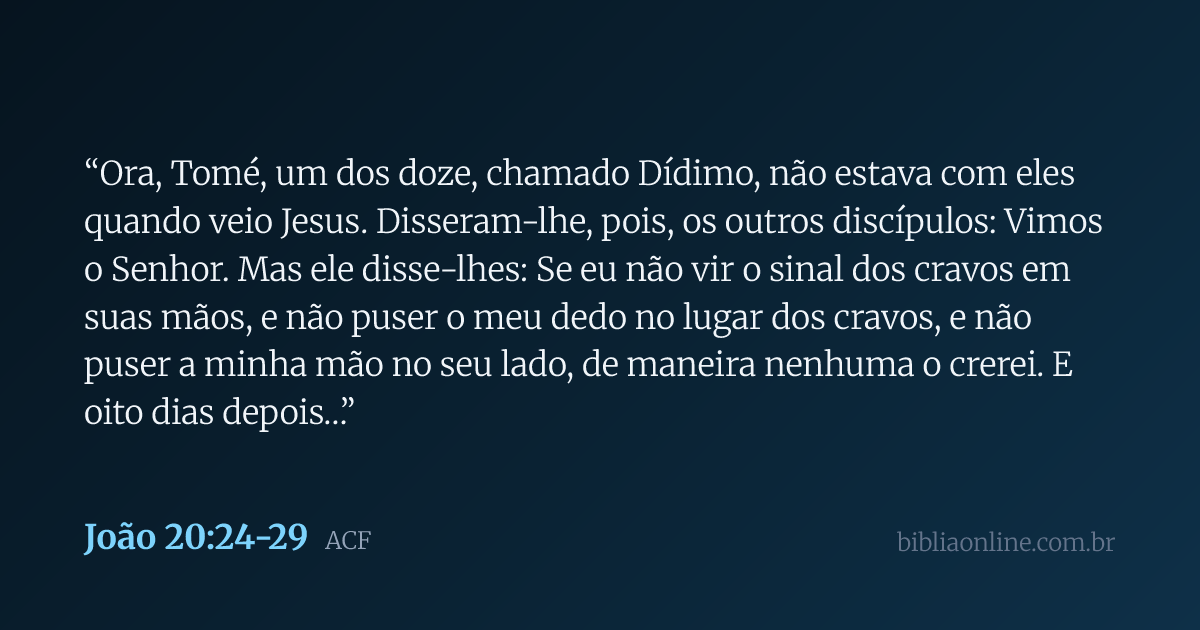 João 20:24-29 | ACF | Bíblia Online