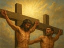 O ladrão na cruz ao lado de Jesus: a esperança que nasce no último suspiro