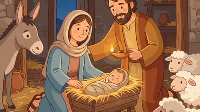 A história do nascimento de Jesus explicada para crianças