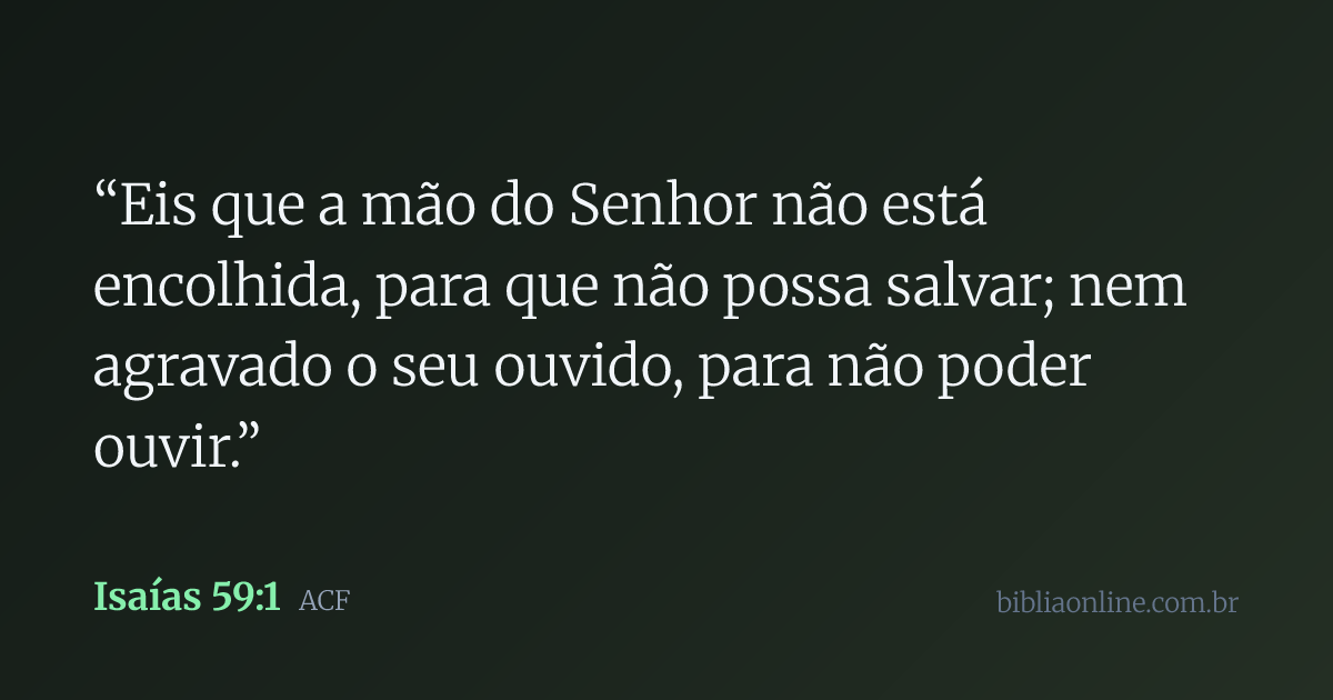 Isaías 59 | ACF | Bíblia Online