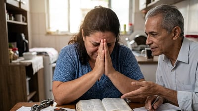 Oração por serenidade nas conversas, propostas viáveis e favor diante dos credores