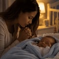 Oração por saúde física do bebê, alívio de dores e cólicas, e proteção sobre o berço