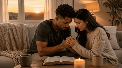 Guia completo de oração para namorados cristãos: 7 temas para orar juntos toda semana