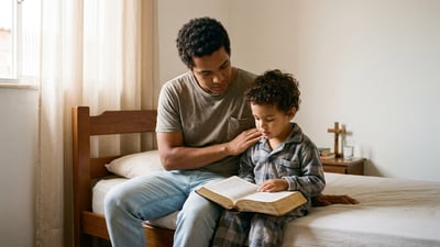 Oração por sabedoria na criação, crescimento saudável e vida abençoada para os filhos