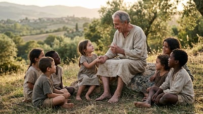 O que significa a passagem onde Jesus acolhe as criancinhas?