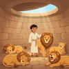 A história de Daniel na cova dos leões para crianças