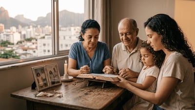 Oração por comunhão no lar, gosto pela reflexão espiritual e alicerce na Verdade