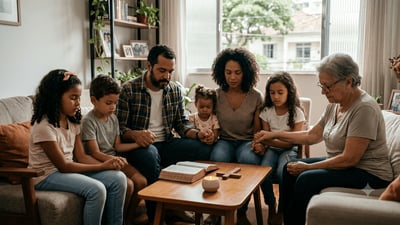 Oração por organização do tempo, foco no essencial e momentos de reflexão no lar