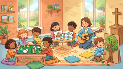 5 dinâmicas bíblicas simples e ilustradas para o culto infantil